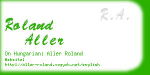 roland aller business card